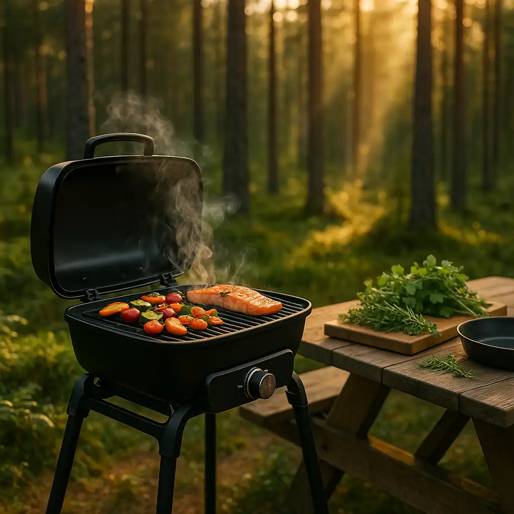Find ro ved grillen i den åbne natur